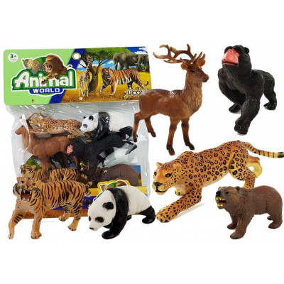 Sada zvieratiek 6 Zoo gumené